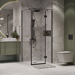 Niagara Душевой уголок Nova 100x100 NG-6832-34BLACK – фотография-2